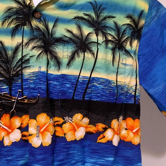 Hawaiian Togs blue sunset paradise shirt Sz M - Picture 4 of 8